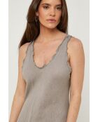 Vestido marrón Myrtille 100% lino