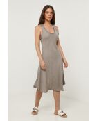 Vestido marrón Myrtille 100% lino