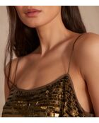 Agda R goldenes Kleid