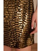 Agda R goldenes Kleid