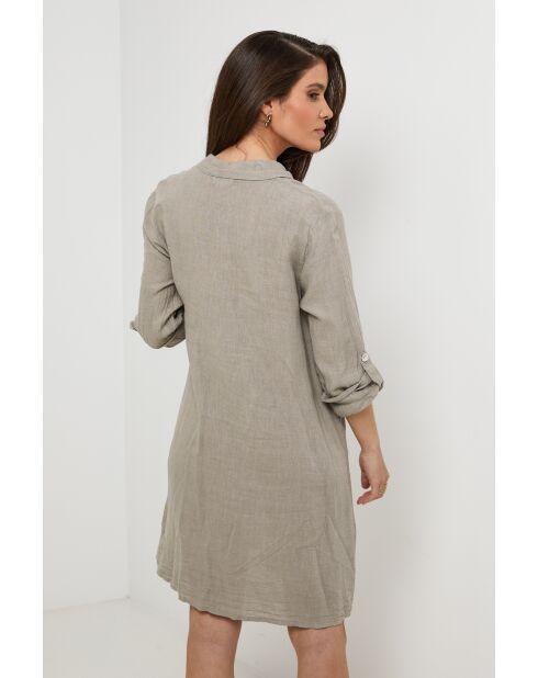 Robe Nolwenn 100% Lin taupe