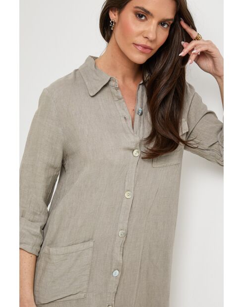 Robe Nolwenn 100% Lin taupe