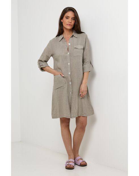 Robe Nolwenn 100% Lin taupe