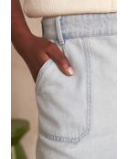 Sanae Sh Denim Light Indigo korte broek