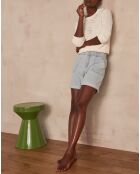 Sanae Sh Denim Light Indigo korte broek