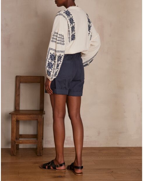 Maurice Sh Charcoal Overgeverfde korte broek