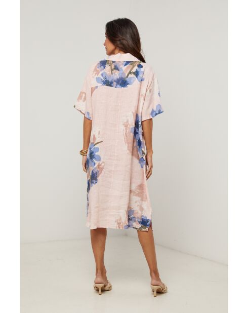 Robe Kalista 100% Lin rose