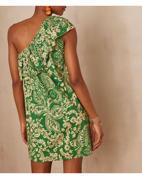 Robe Linette R Imp vert anglais