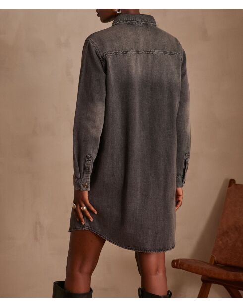 Mercy R lichte porseleinen spijkerjurk