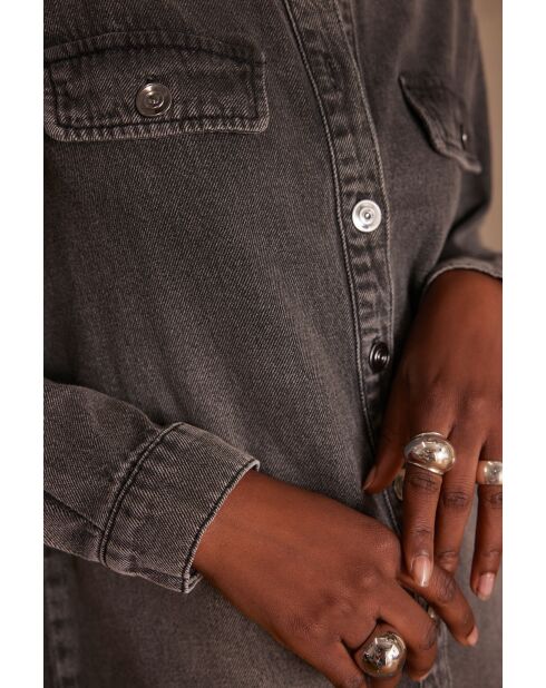 Mercy R lichte porseleinen spijkerjurk