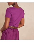 Adam dunkelfuchsiafarbenes T-Shirt