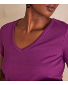 Adam dunkelfuchsiafarbenes T-Shirt