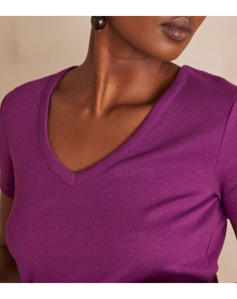 Adam dunkelfuchsiafarbenes T-Shirt