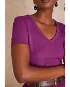 Adam dunkelfuchsiafarbenes T-Shirt