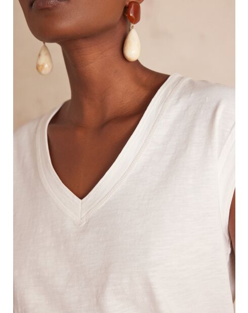 Delya cremefarbenes T-Shirt