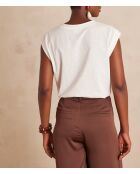 Delya cremefarbenes T-Shirt