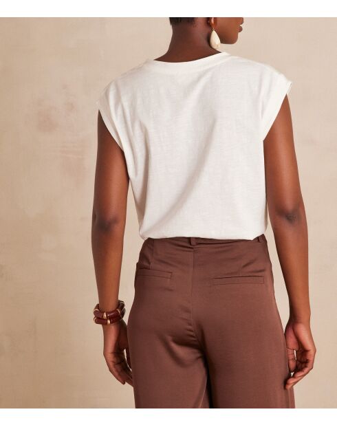 Delya cremefarbenes T-Shirt