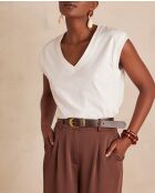 Delya cremefarbenes T-Shirt