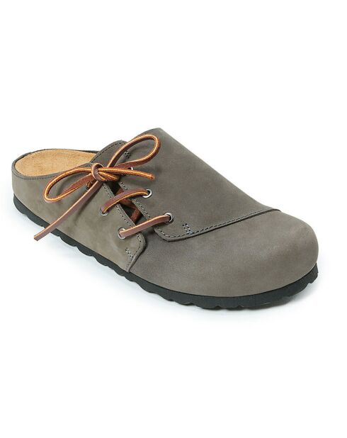 Grijze leren klompen van Ester