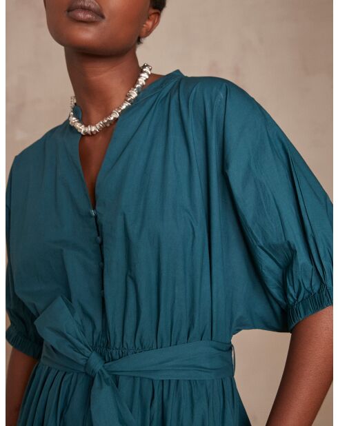 Cordelia R petrolfarbenes Kleid