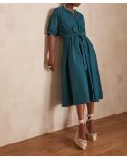 Cordelia R petrolfarbenes Kleid