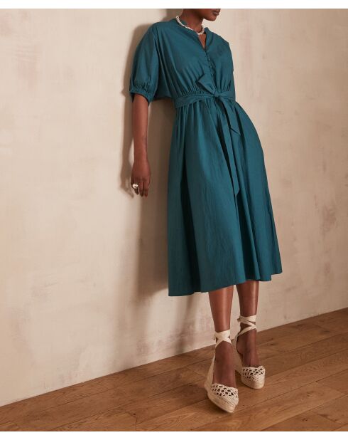 Cordelia R petrolfarbenes Kleid