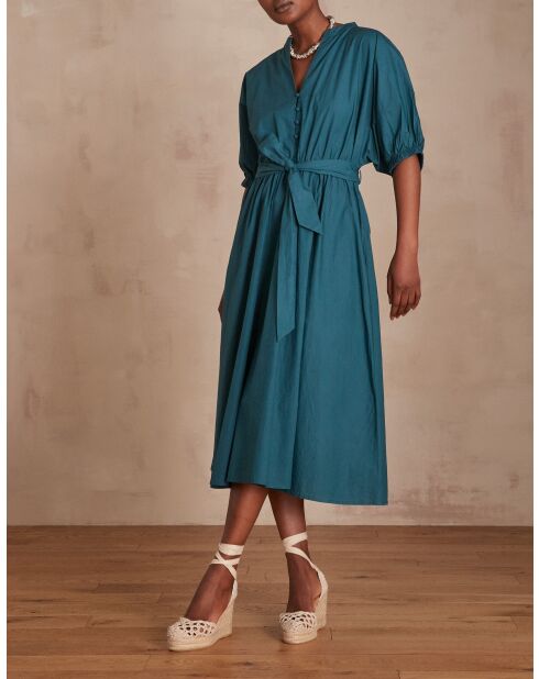 Cordelia R petrolfarbenes Kleid