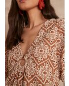 Besticktes braunes Kleid Alicia R