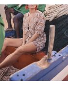 Besticktes braunes Kleid Alicia R