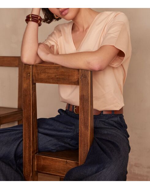 T-shirt Alma albicocca