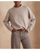 Simpele, lichte gemêleerde trui van Clinton