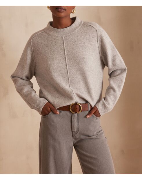 Simpele, lichte gemêleerde trui van Clinton