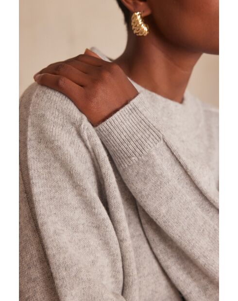 Simpele, lichte gemêleerde trui van Clinton