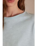 Lichtblauw gemêleerd t-shirt Alex