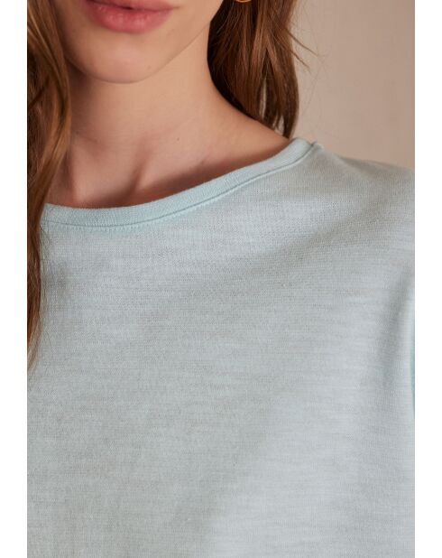 Lichtblauw gemêleerd t-shirt Alex