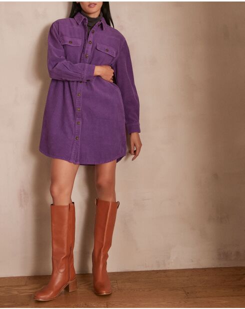 Cendra R lila Samtkleid