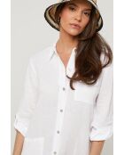 Nolwenn witte jurk van 100% linnen