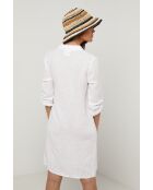 Nolwenn witte jurk van 100% linnen