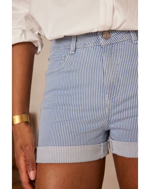 Dune Sh Himmelblaue gestreifte Shorts