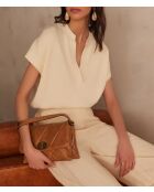 Top de manga corta Sheryl creme