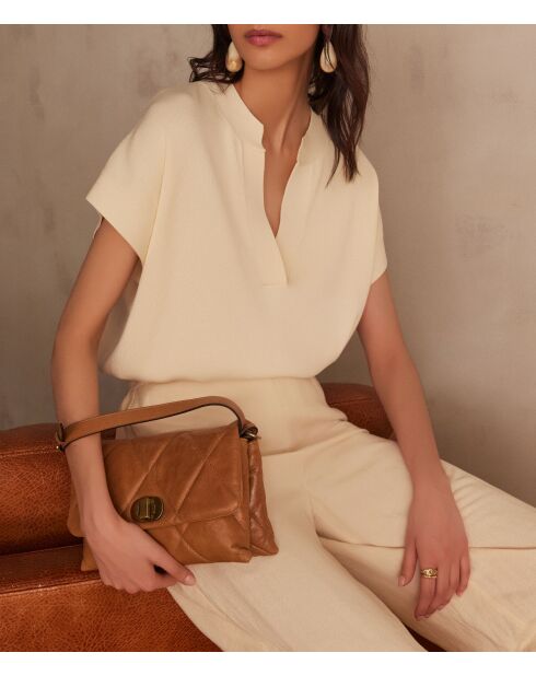Top de manga corta Sheryl creme