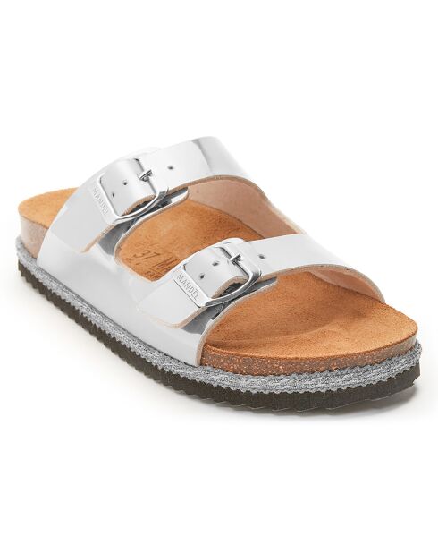 Mules Alberto argentées