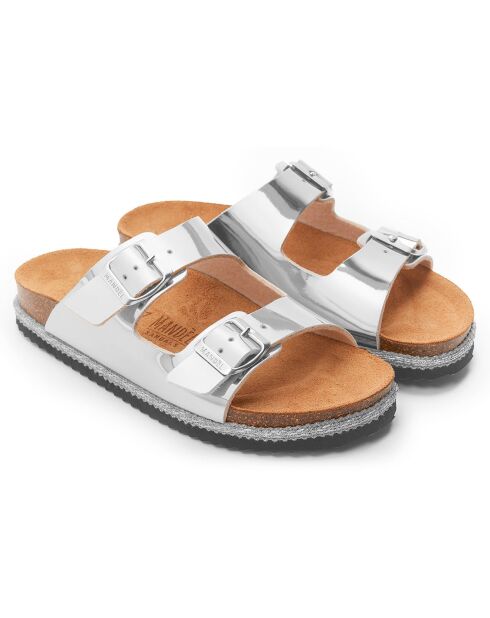 Mules Alberto argentées