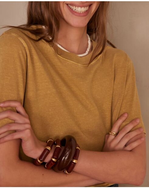 Marcel ockerfarbenes T-Shirt