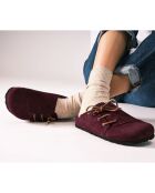Burgunderrote Ester-Clogs aus Samt