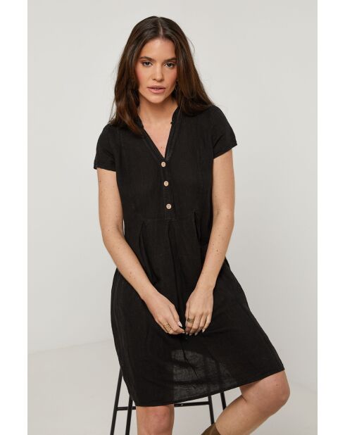 Robe Ysé 100% Lin noire