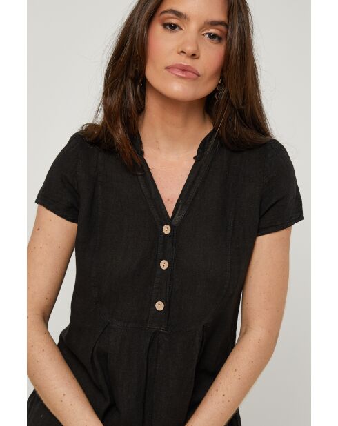 Robe Ysé 100% Lin noire