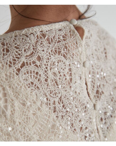 Gabrielle R jurk van kant met striksluiting