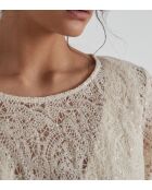 Gabrielle R jurk van kant met striksluiting