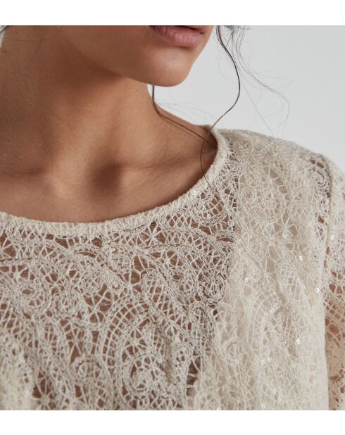 Gabrielle R jurk van kant met striksluiting